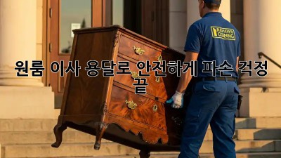 원룸 이사, 용달로 안전하게! 파손 걱정 끝!